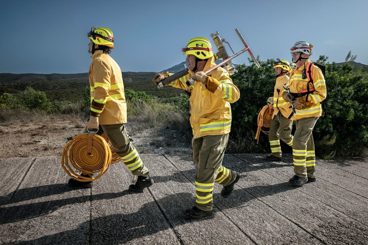 Un exbombero del 11S en la lucha contra incendios en Jávea