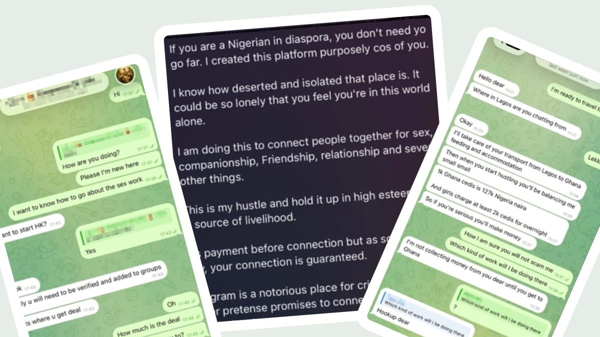 Red de prostitución nigeriana opera a través de Telegram